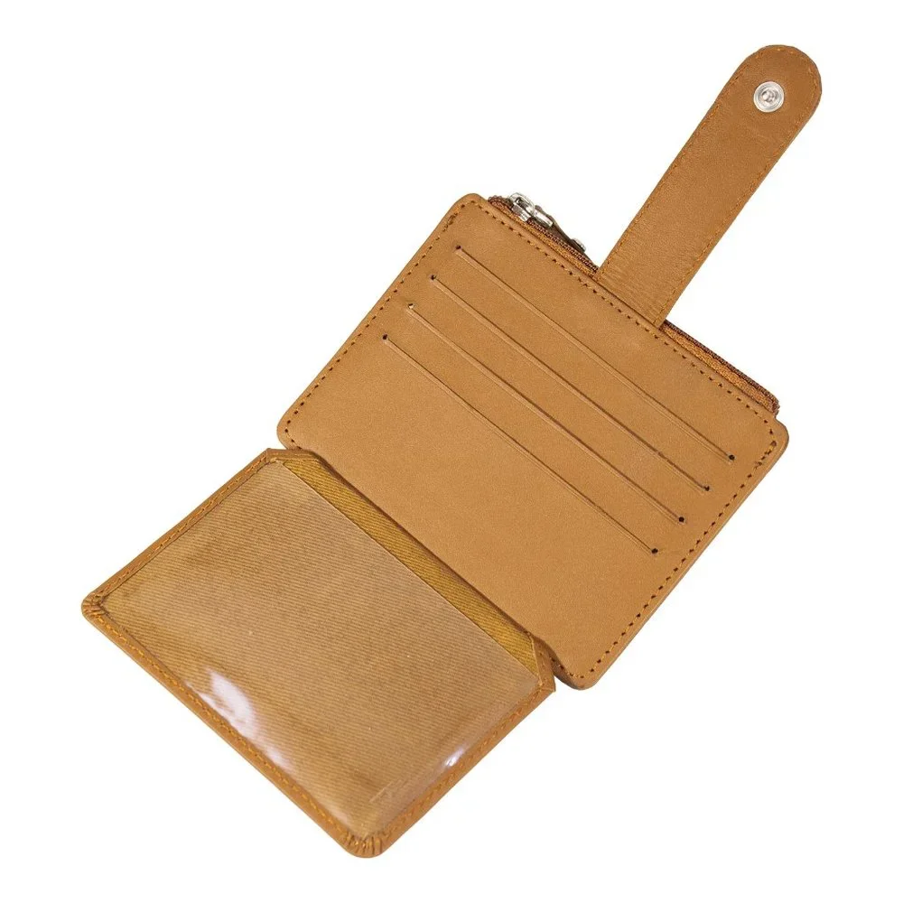 Genuine Leather Credit Card Holder, Mini Card Wallet for Women
